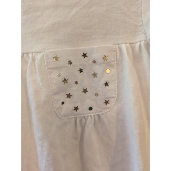 MudPie baby Sz 12-18 month white unicorn glitter sparkle short sleeve dress EUC - Picture 4 of 7